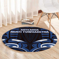 Aotearoa Ngati Tuwharetoa Round Carpet Maori Pattern New Zealand - Polynesian Pride