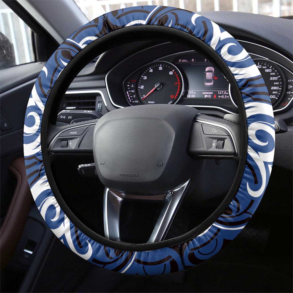 Aotearoa Ngati Tuwharetoa Steering Wheel Cover Maori Pattern New Zealand DT05 - Polynesian Pride
