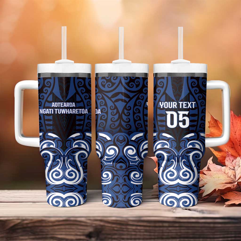 Custom Aotearoa Ngati Tuwharetoa Tumbler With Handle Maori Pattern New Zealand - Polynesian Pride