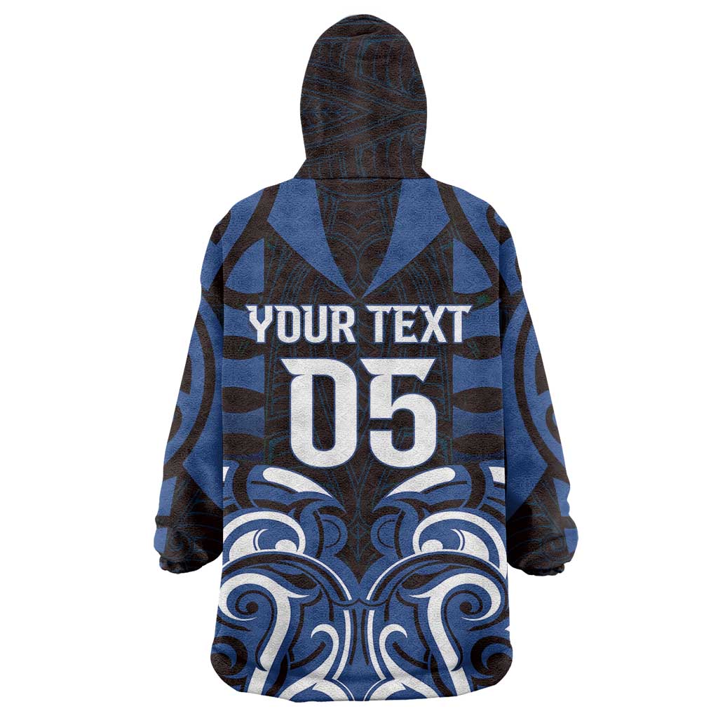 Custom Aotearoa Ngati Tuwharetoa Wearable Blanket Hoodie Maori Pattern New Zealand DT05 - Polynesian Pride