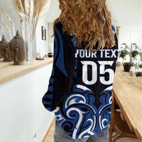 Custom Aotearoa Ngati Tuwharetoa Women Casual Shirt Maori Pattern New Zealand - Polynesian Pride