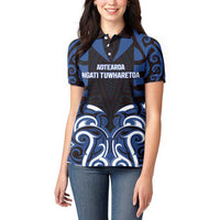 Custom Aotearoa Ngati Tuwharetoa Women Polo Shirt Maori Pattern New Zealand - Polynesian Pride