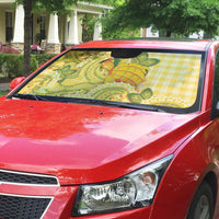 Hawaii Palaka Auto Sun Shade Cute Ripe Mango Turtle On The Waves