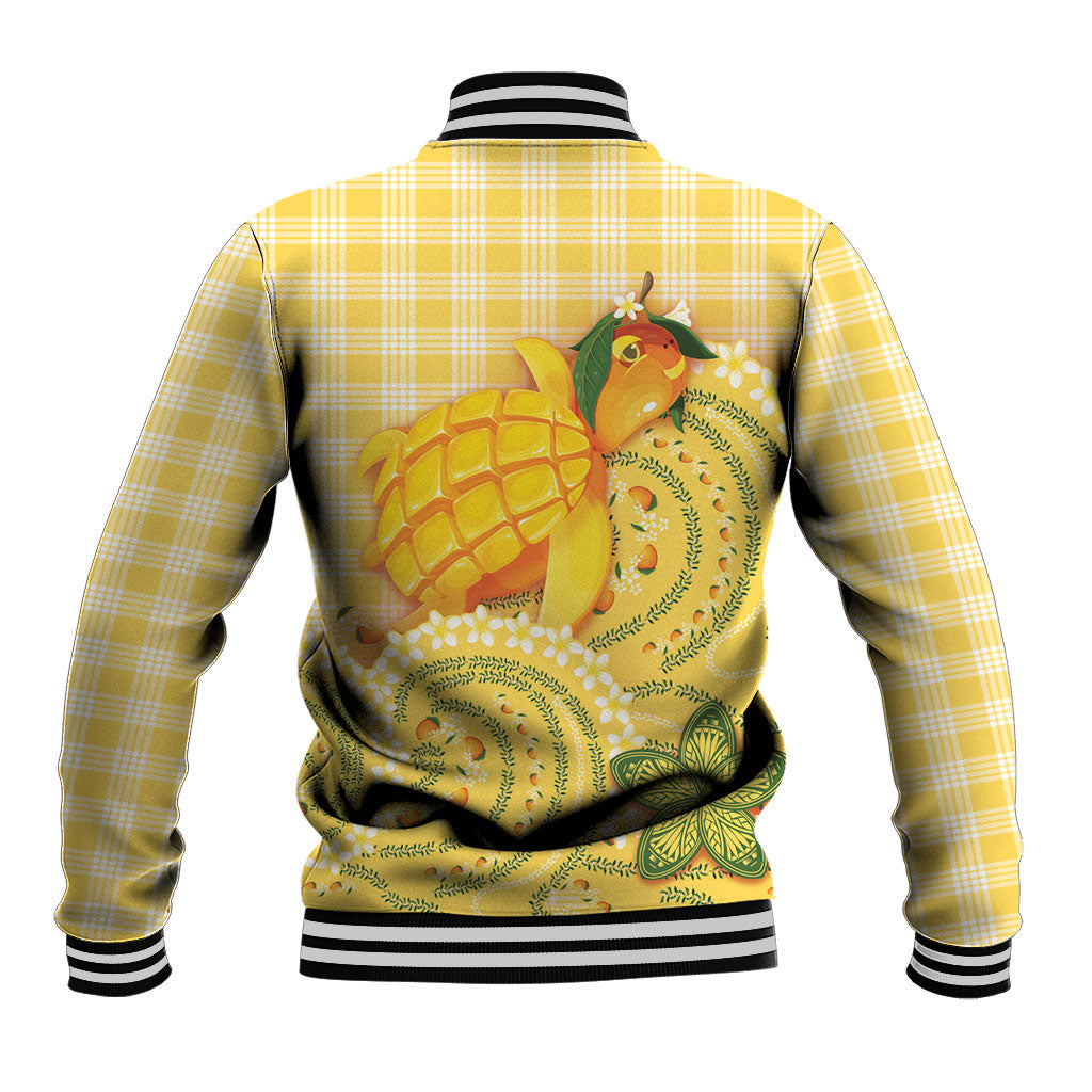 Hawaii Palaka Baseball Jacket Cute Ripe Mango Turtle On The Waves