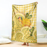 Hawaii Palaka Blanket Cute Ripe Mango Turtle On The Waves DT05 - Polynesian Pride