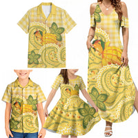 Hawaii Palaka Family Matching Summer Maxi Dress and Hawaiian Shirt Cute Ripe Mango Turtle On The Waves DT05 - Polynesian Pride