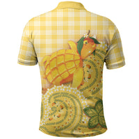 Hawaii Palaka Polo Shirt Cute Ripe Mango Turtle On The Waves