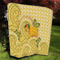 Hawaii Palaka Quilt Cute Ripe Mango Turtle On The Waves DT05 - Polynesian Pride