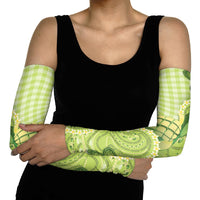 Hawaii Palaka Arm Sleeves Cute Green Mango Turtle On The Waves DT05 - Polynesian Pride