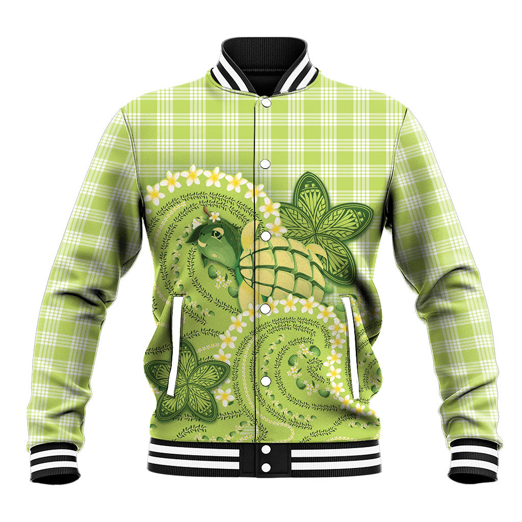 Hawaii Palaka Baseball Jacket Cute Green Mango Turtle On The Waves