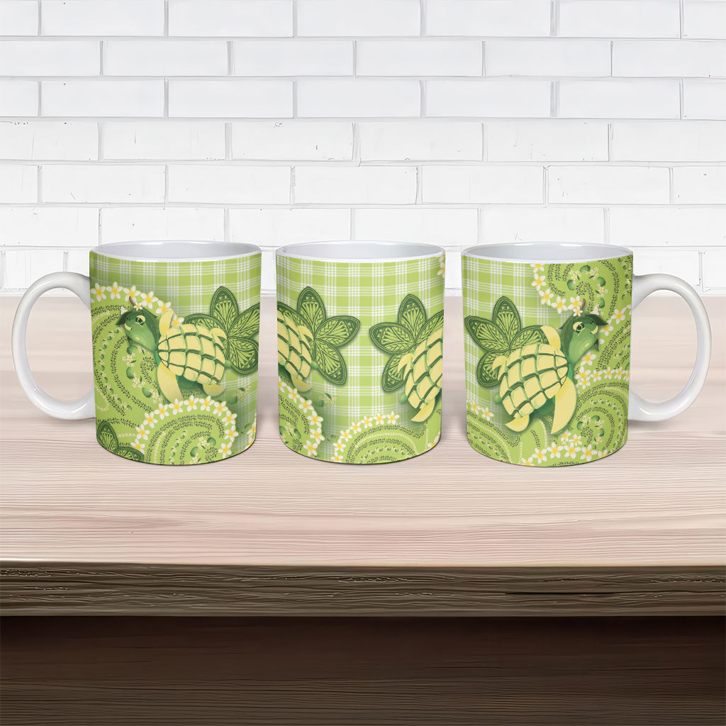 Hawaii Palaka Ceramic Mug Cute Green Mango Turtle On The Waves