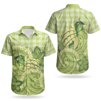 Hawaii Palaka Couples Matching Summer Maxi Dress and Hawaiian Shirt Cute Green Mango Turtle On The Waves DT05 - Polynesian Pride