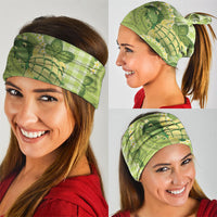 Hawaii Palaka Neck Gaiter Cute Green Mango Turtle On The Waves