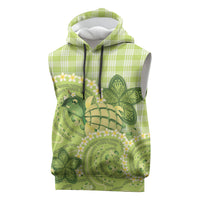 Hawaii Palaka Sleeveless Hoodie Cute Green Mango Turtle On The Waves