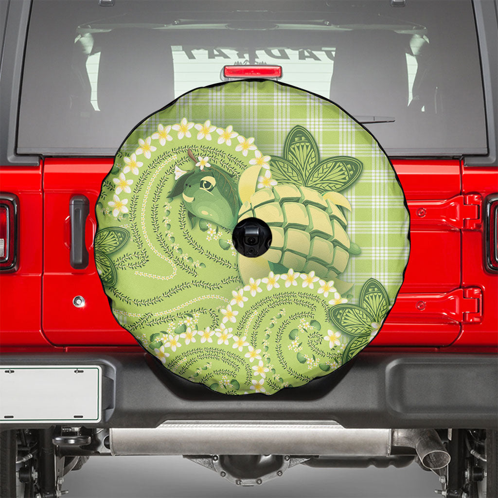 Hawaii Palaka Spare Tire Cover Cute Green Mango Turtle On The Waves