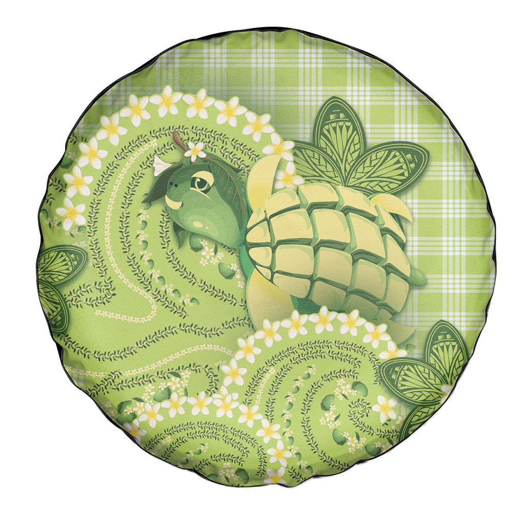 Hawaii Palaka Spare Tire Cover Cute Green Mango Turtle On The Waves