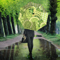 Hawaii Palaka Umbrella Cute Green Mango Turtle On The Waves