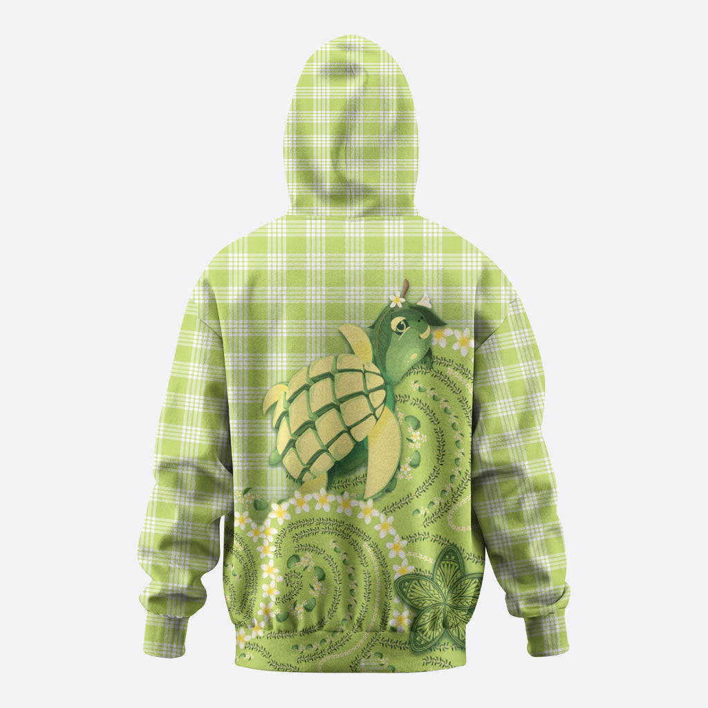 Hawaii Palaka Zip Hoodie Cute Green Mango Turtle On The Waves DT05 - Polynesian Pride