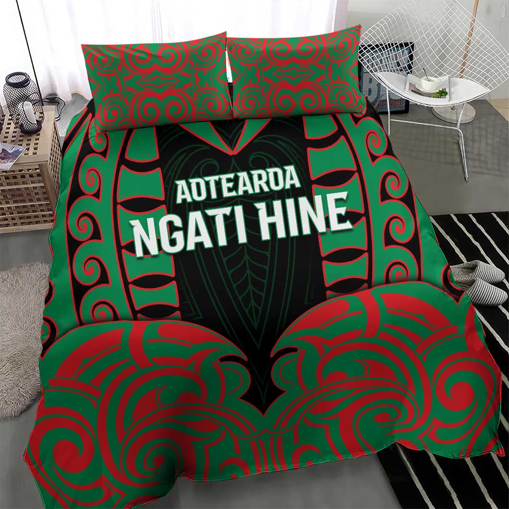 Aotearoa Ngati Hine Bedding Set Maori Pattern New Zealand - Polynesian Pride