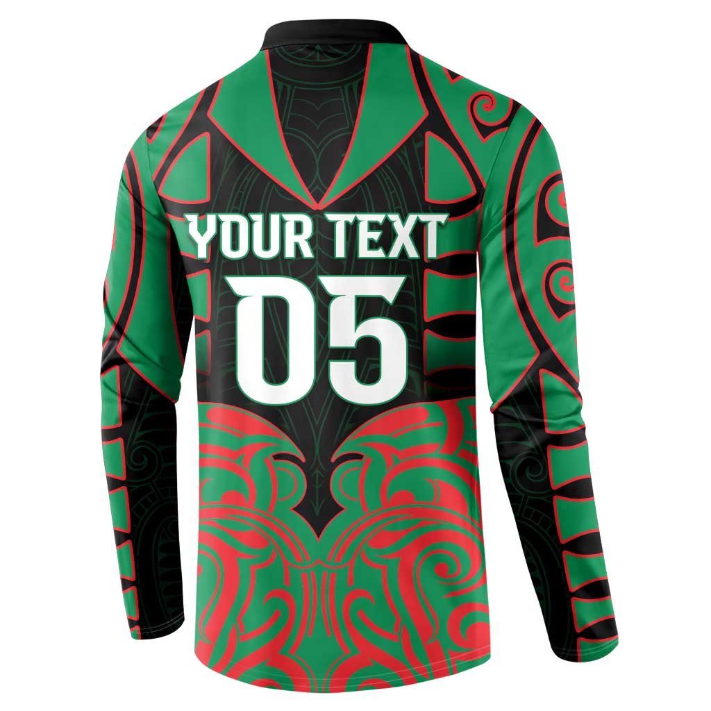 Custom Aotearoa Ngati Hine Button Sweatshirt Maori Pattern New Zealand DT05 - Polynesian Pride