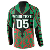 Custom Aotearoa Ngati Hine Button Sweatshirt Maori Pattern New Zealand DT05 - Polynesian Pride