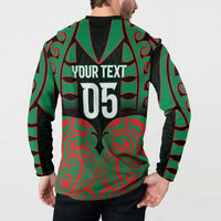 Custom Aotearoa Ngati Hine Button Sweatshirt Maori Pattern New Zealand DT05 - Polynesian Pride