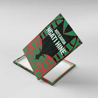 Aotearoa Ngati Hine Canvas Wall Art Maori Pattern New Zealand DT05 With Frame Green - Polynesian Pride