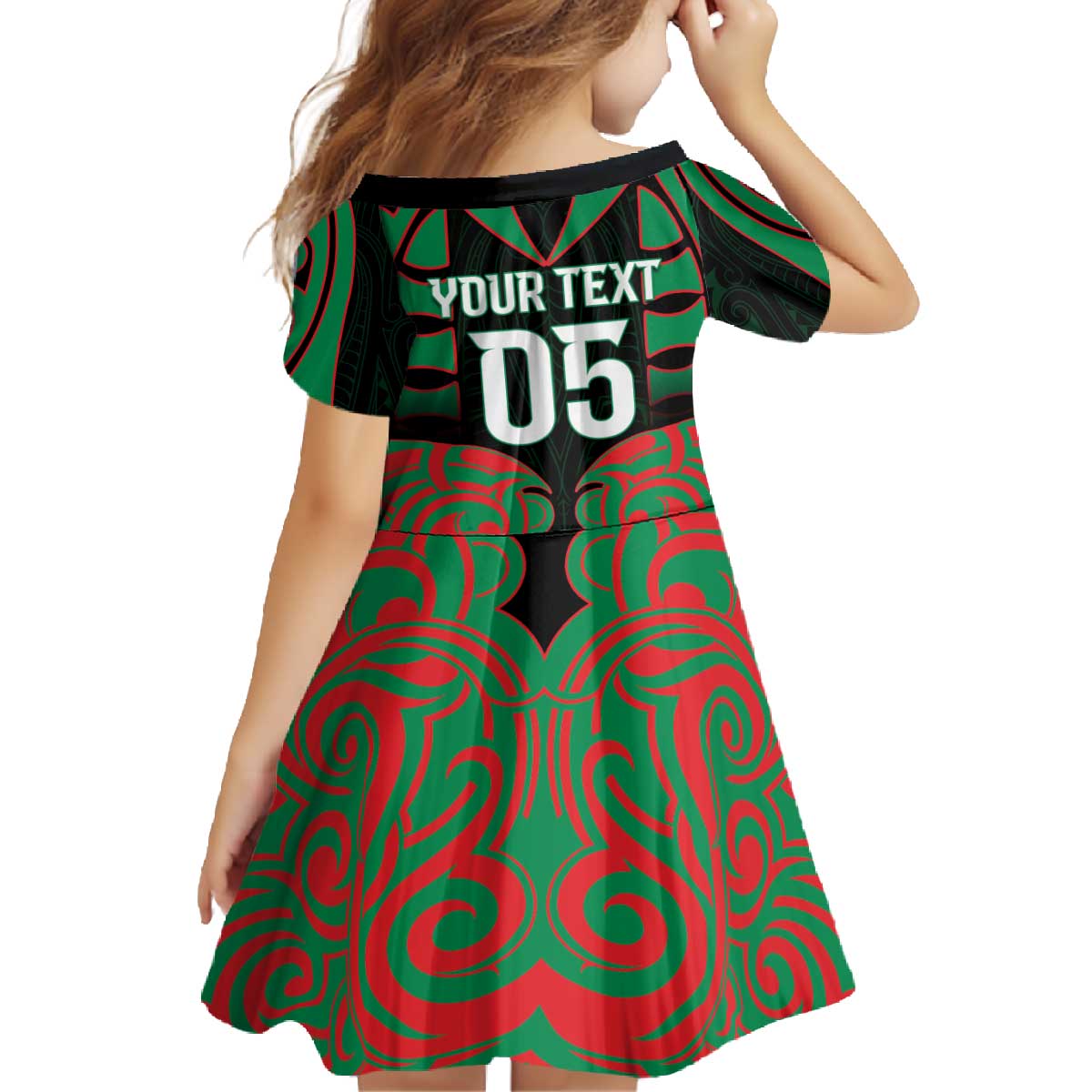 Custom Aotearoa Ngati Hine Family Matching Off The Shoulder Long Sleeve Dress and Hawaiian Shirt Maori Pattern New Zealand - Polynesian Pride