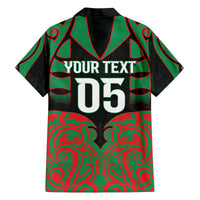 Custom Aotearoa Ngati Hine Family Matching Off The Shoulder Long Sleeve Dress and Hawaiian Shirt Maori Pattern New Zealand - Polynesian Pride