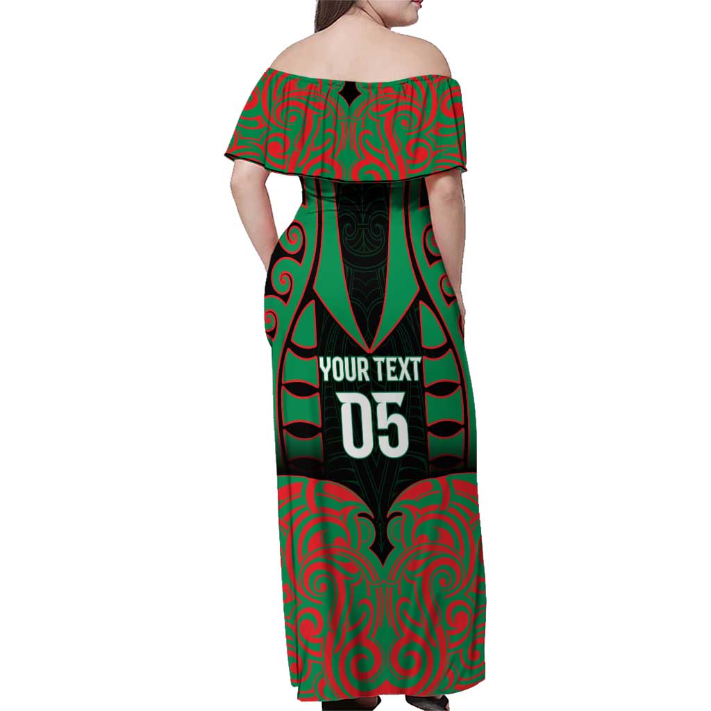 Custom Aotearoa Ngati Hine Family Matching Off Shoulder Maxi Dress and Hawaiian Shirt Maori Pattern New Zealand - Polynesian Pride