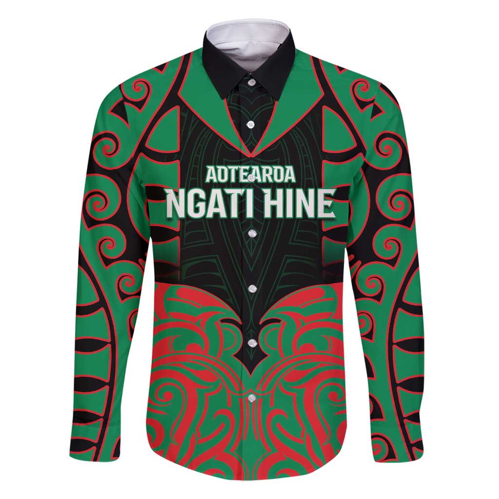 Custom Aotearoa Ngati Hine Family Matching Summer Maxi Dress and Hawaiian Shirt Maori Pattern New Zealand - Polynesian Pride