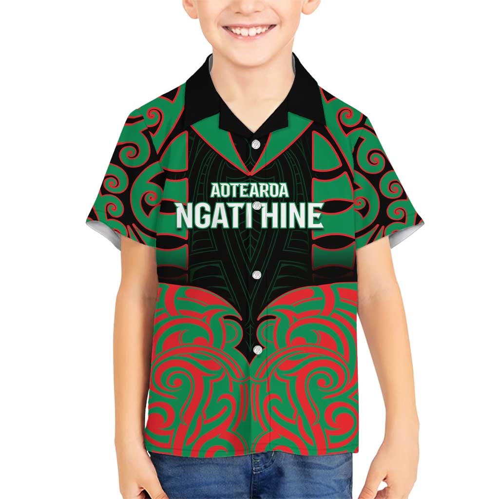 Custom Aotearoa Ngati Hine Family Matching Summer Maxi Dress and Hawaiian Shirt Maori Pattern New Zealand - Polynesian Pride