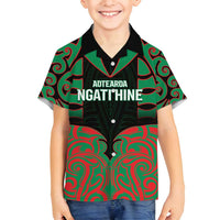 Custom Aotearoa Ngati Hine Family Matching Summer Maxi Dress and Hawaiian Shirt Maori Pattern New Zealand - Polynesian Pride
