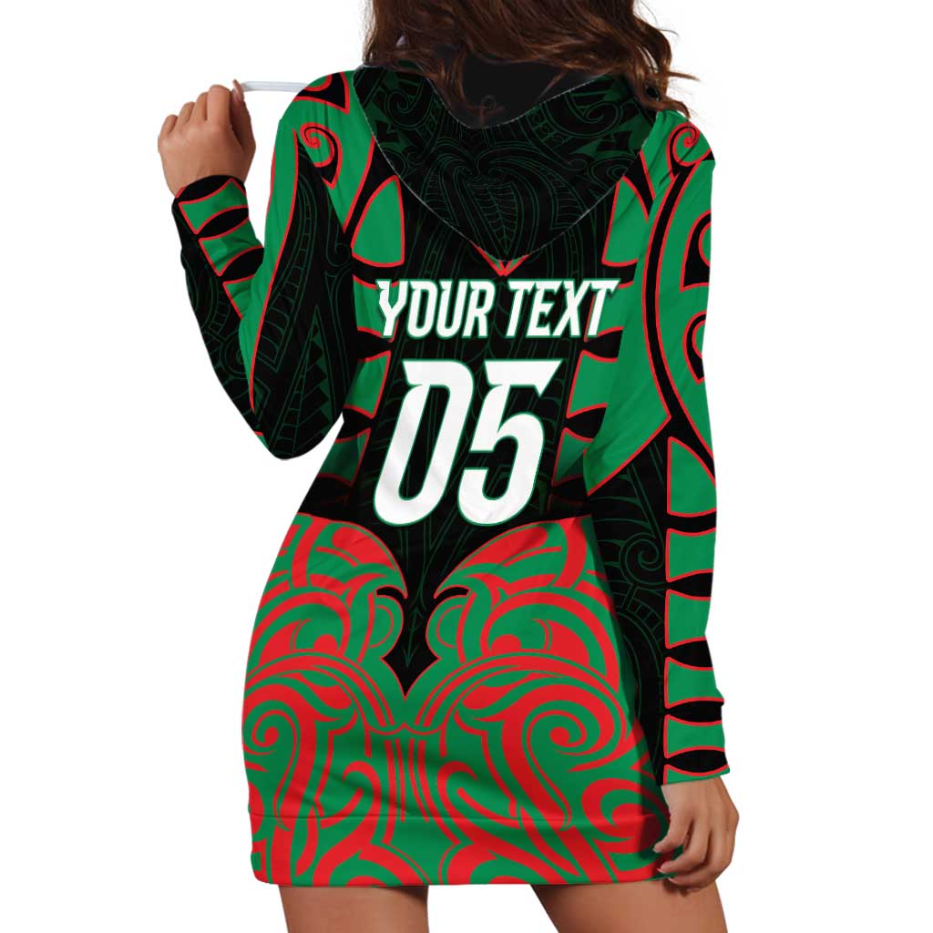 Custom Aotearoa Ngati Hine Hoodie Dress Maori Pattern New Zealand - Polynesian Pride