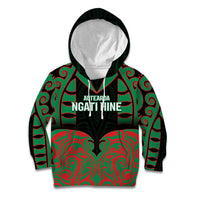 Custom Aotearoa Ngati Hine Kid Hoodie Maori Pattern New Zealand - Polynesian Pride