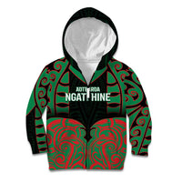 Custom Aotearoa Ngati Hine Kid Hoodie Maori Pattern New Zealand - Polynesian Pride