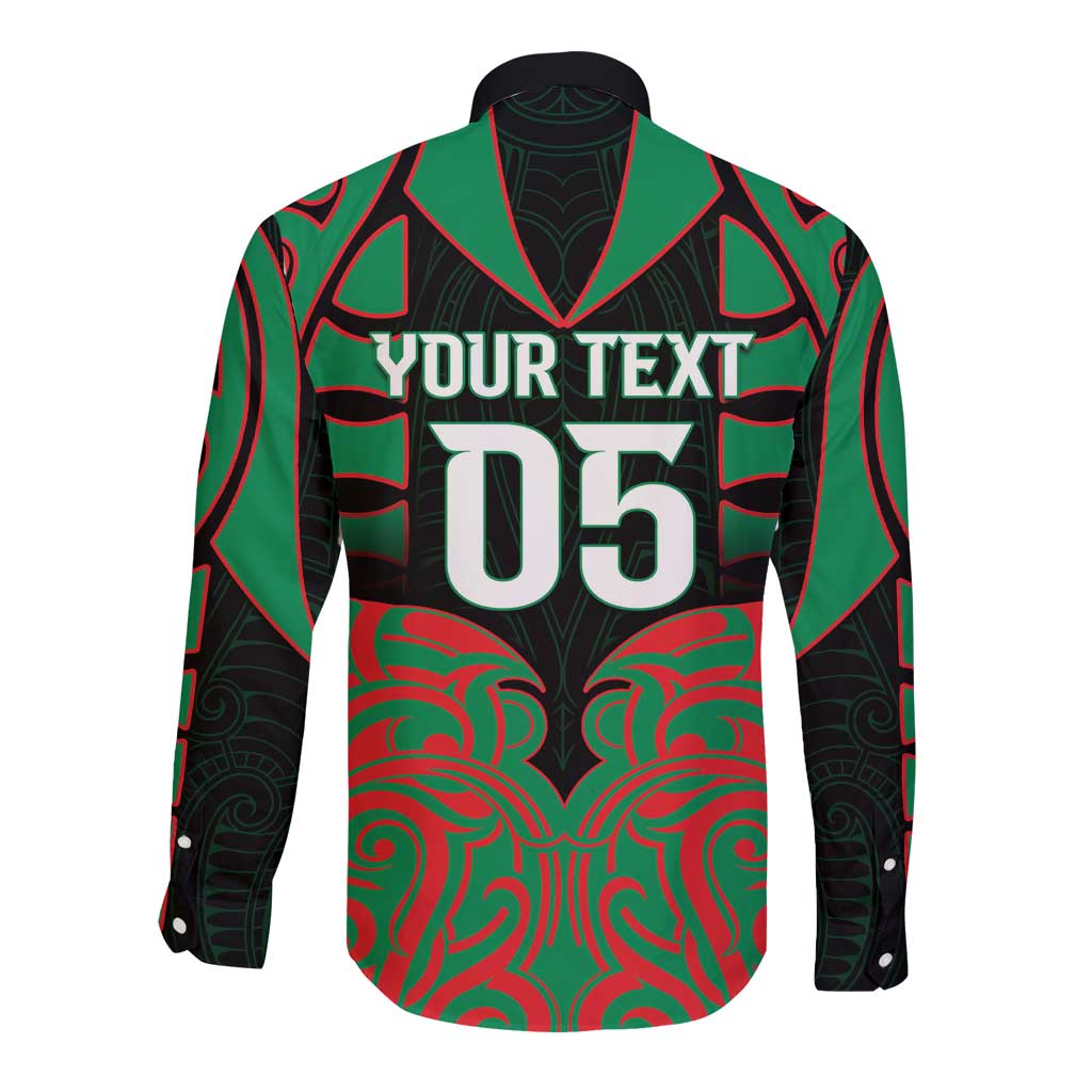 Custom Aotearoa Ngati Hine Long Sleeve Button Shirt Maori Pattern New Zealand DT05 - Polynesian Pride