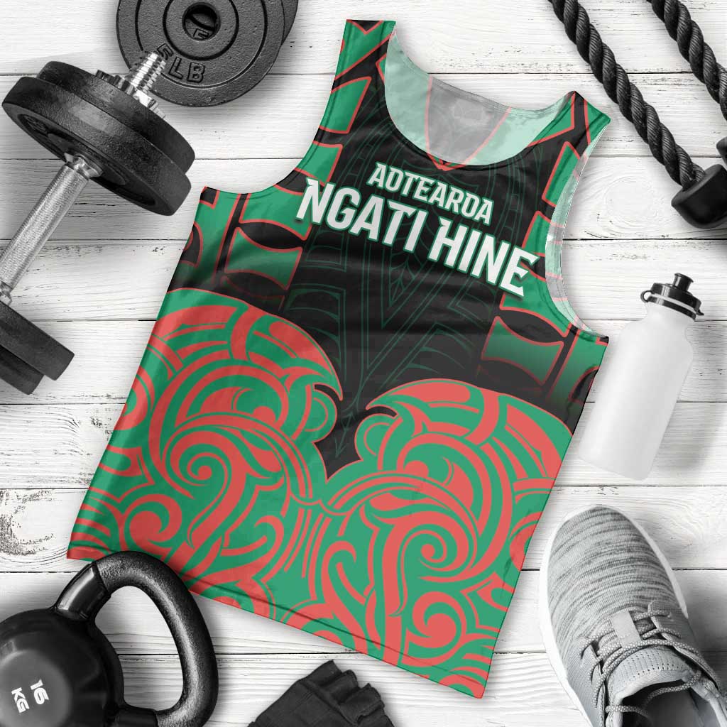 Custom Aotearoa Ngati Hine Men Tank Top Maori Pattern New Zealand DT05 - Polynesian Pride