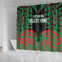 Aotearoa Ngati Hine Shower Curtain Maori Pattern New Zealand - Polynesian Pride