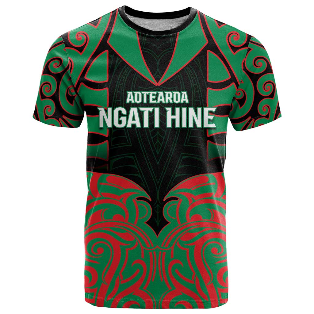 Custom Aotearoa Ngati Hine T Shirt Maori Pattern New Zealand - Polynesian Pride
