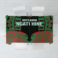 Aotearoa Ngati Hine Tablecloth Maori Pattern New Zealand DT05 Green - Polynesian Pride