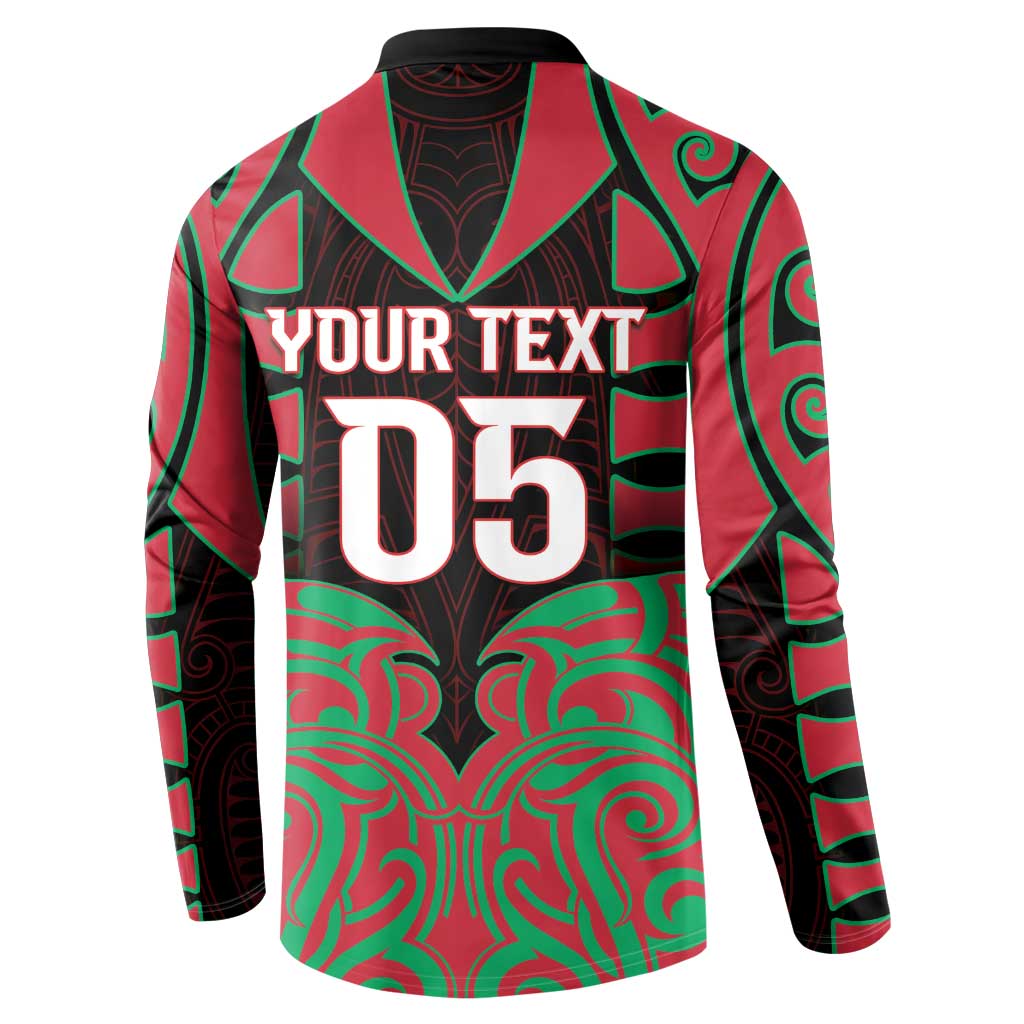 Custom Aotearoa Tuhoe Button Sweatshirt Maori Pattern New Zealand DT05 - Polynesian Pride
