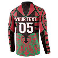 Custom Aotearoa Tuhoe Button Sweatshirt Maori Pattern New Zealand DT05 - Polynesian Pride