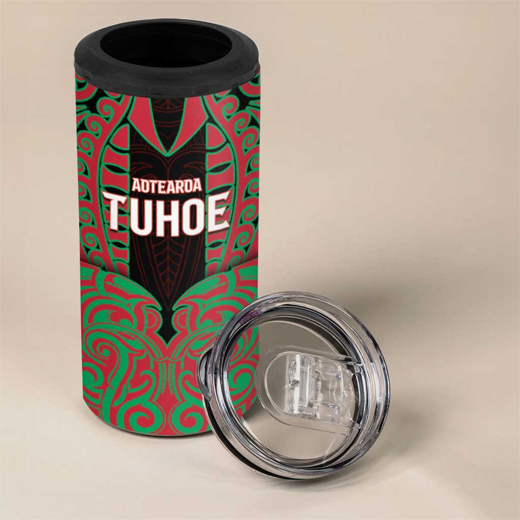 Custom Aotearoa Tuhoe 4 in 1 Can Cooler Tumbler Maori Pattern New Zealand DT05 - Polynesian Pride