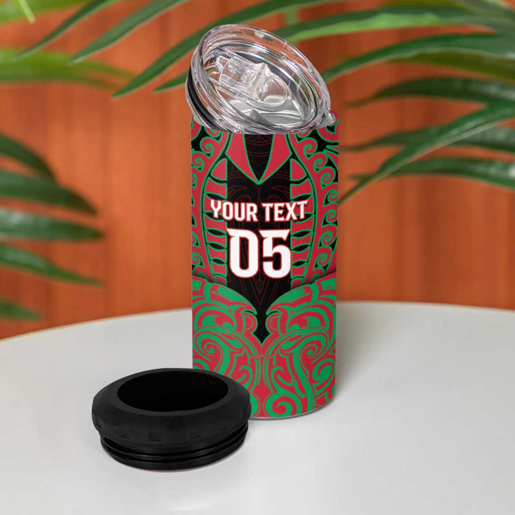 Custom Aotearoa Tuhoe 4 in 1 Can Cooler Tumbler Maori Pattern New Zealand DT05 - Polynesian Pride