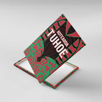Aotearoa Tuhoe Canvas Wall Art Maori Pattern New Zealand DT05 With Frame Red - Polynesian Pride