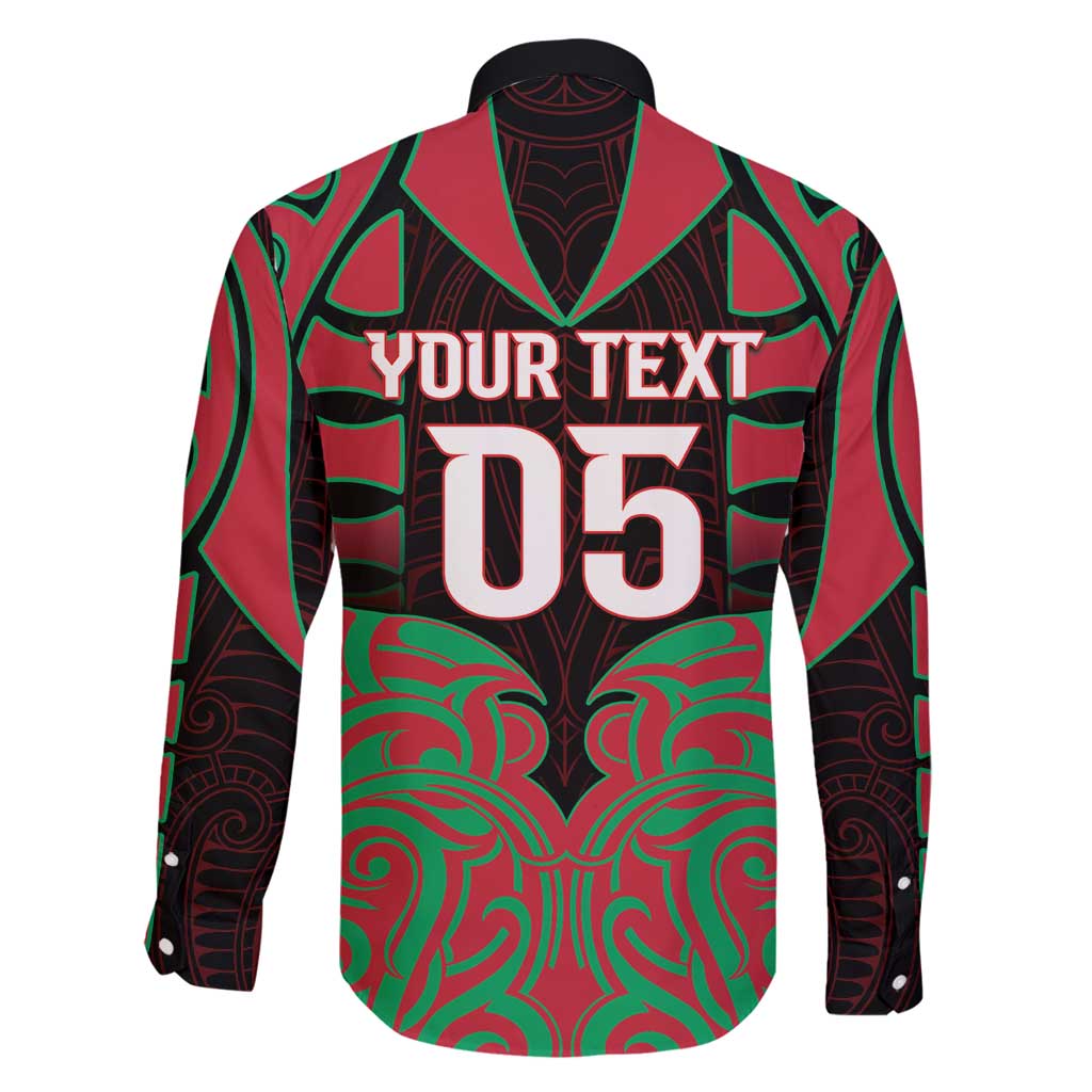 Custom Aotearoa Tuhoe Family Matching Off Shoulder Maxi Dress and Hawaiian Shirt Maori Pattern New Zealand - Polynesian Pride