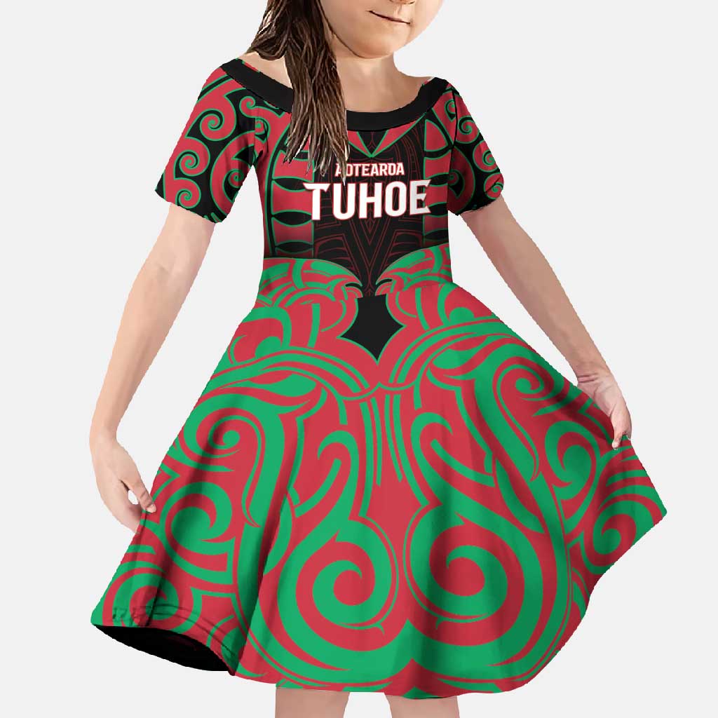 Custom Aotearoa Tuhoe Family Matching Summer Maxi Dress and Hawaiian Shirt Maori Pattern New Zealand - Polynesian Pride