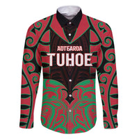 Custom Aotearoa Tuhoe Family Matching Tank Maxi Dress and Hawaiian Shirt Maori Pattern New Zealand - Polynesian Pride