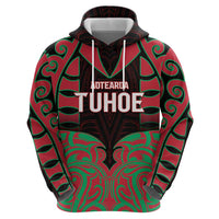 Custom Aotearoa Tuhoe Hoodie Maori Pattern New Zealand - Polynesian Pride